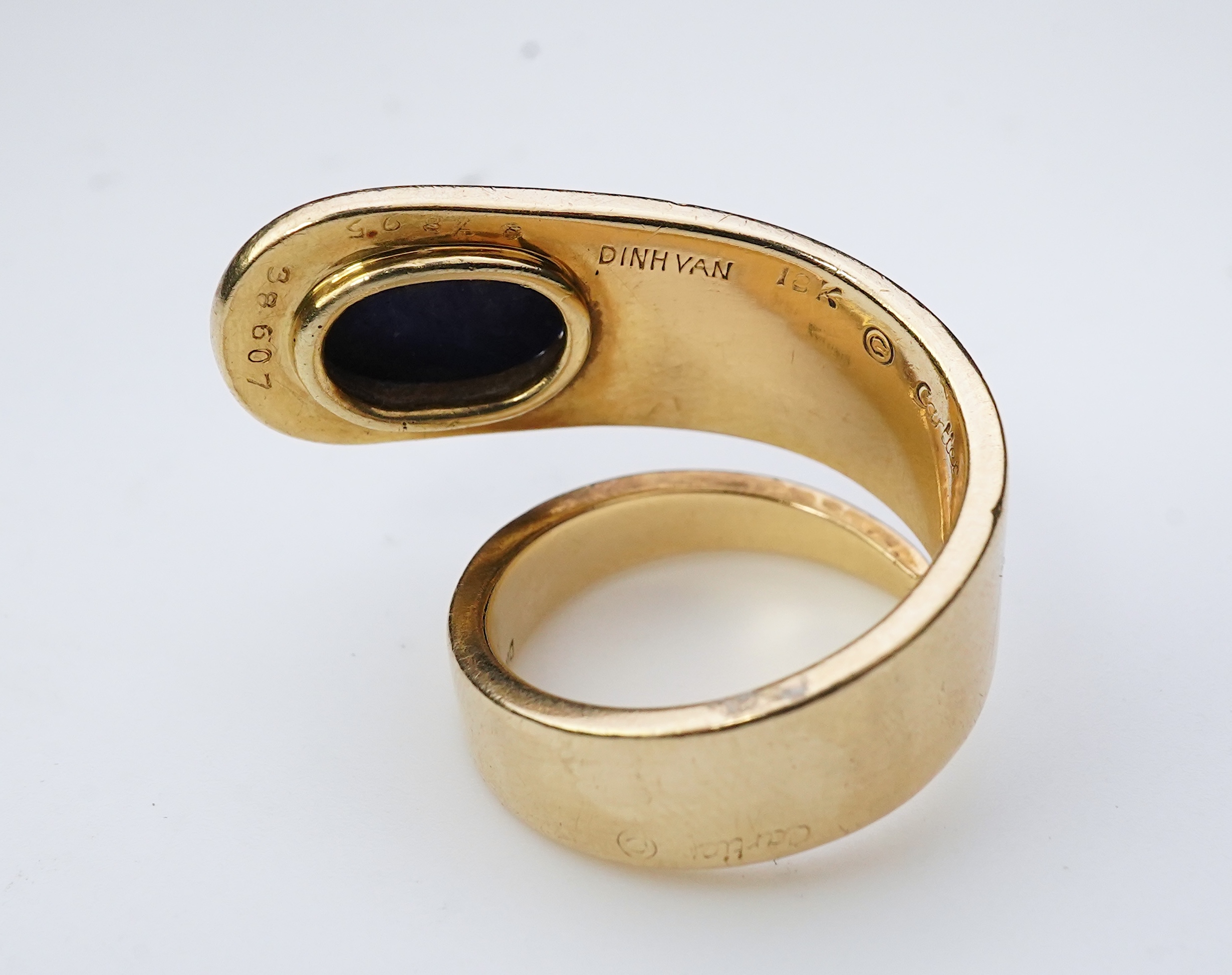 Jean Dinh Van for Cartier, a lapis lazuli ring, circa 1970